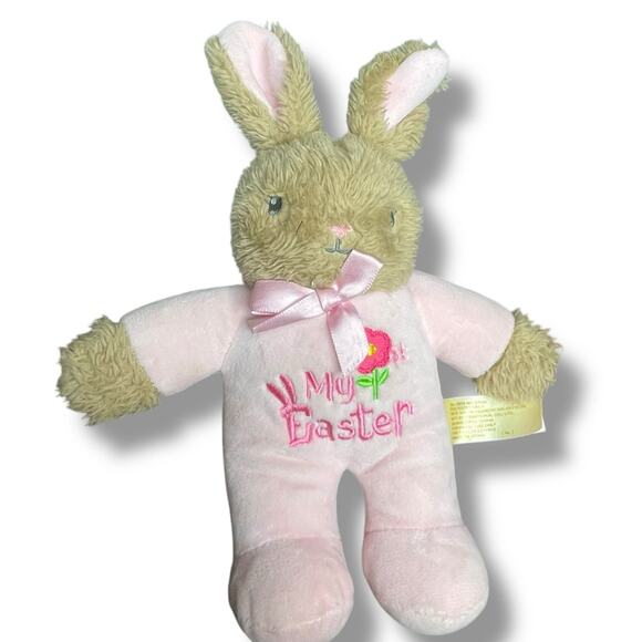My First Easter Plush Bunny Rabbit Rattle MTY International Stuffed Animal 10" - Picture 3 of 14